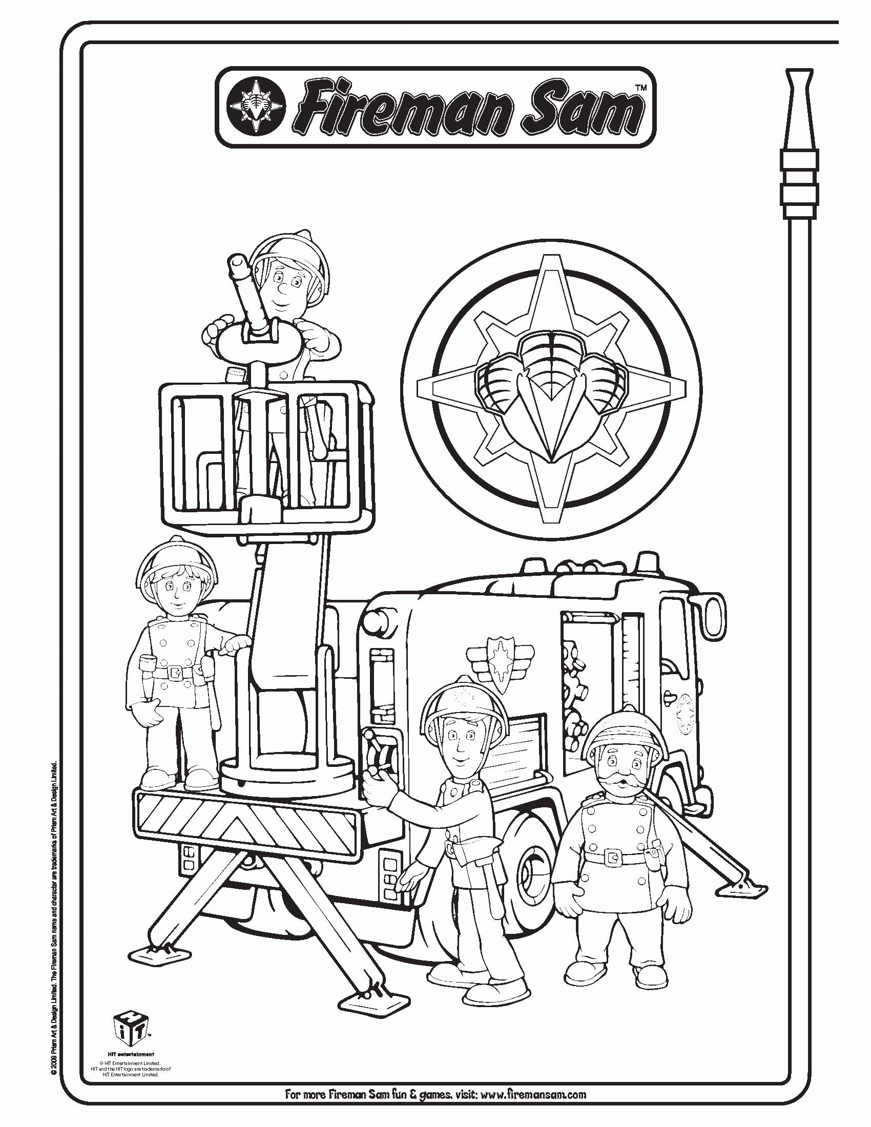 Strażak Sam kolorowanki